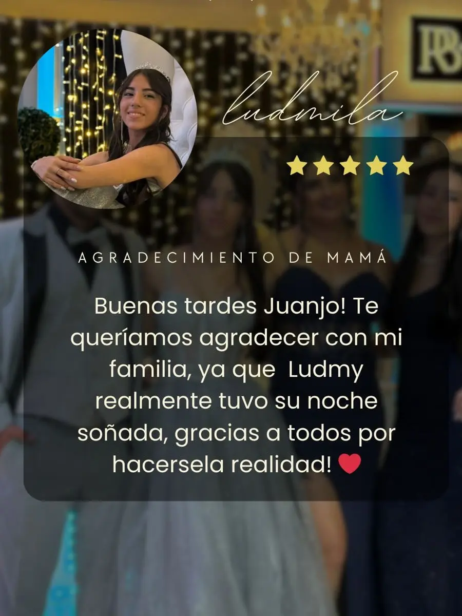 Agradecimiento de mamá tras el festejo